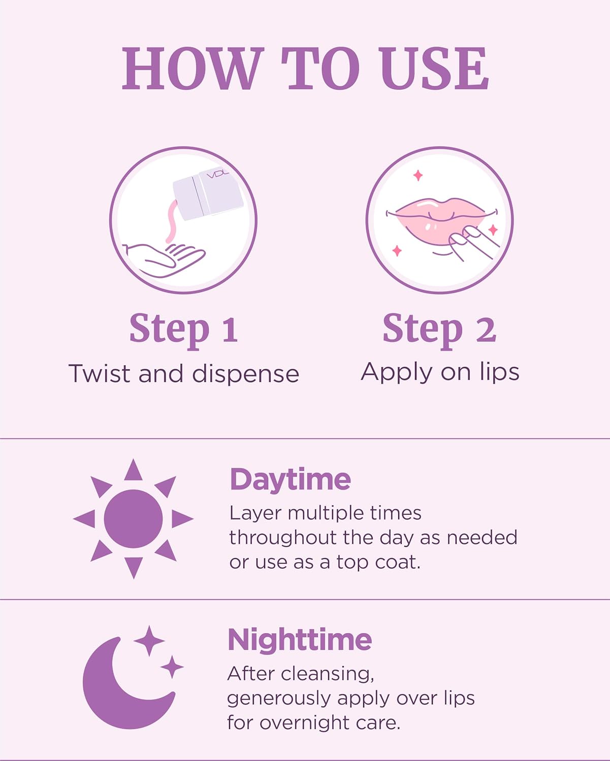 VDL Herbal Lipcerin (0.5fl oz) - Bergamot, Mallow Leaf, Sage. Long Term Moisturizing, Plumping, Conditioning Lip Gloss Balm. Korean Skin Care Sleeping Mask for Dry, Chapped Lips.