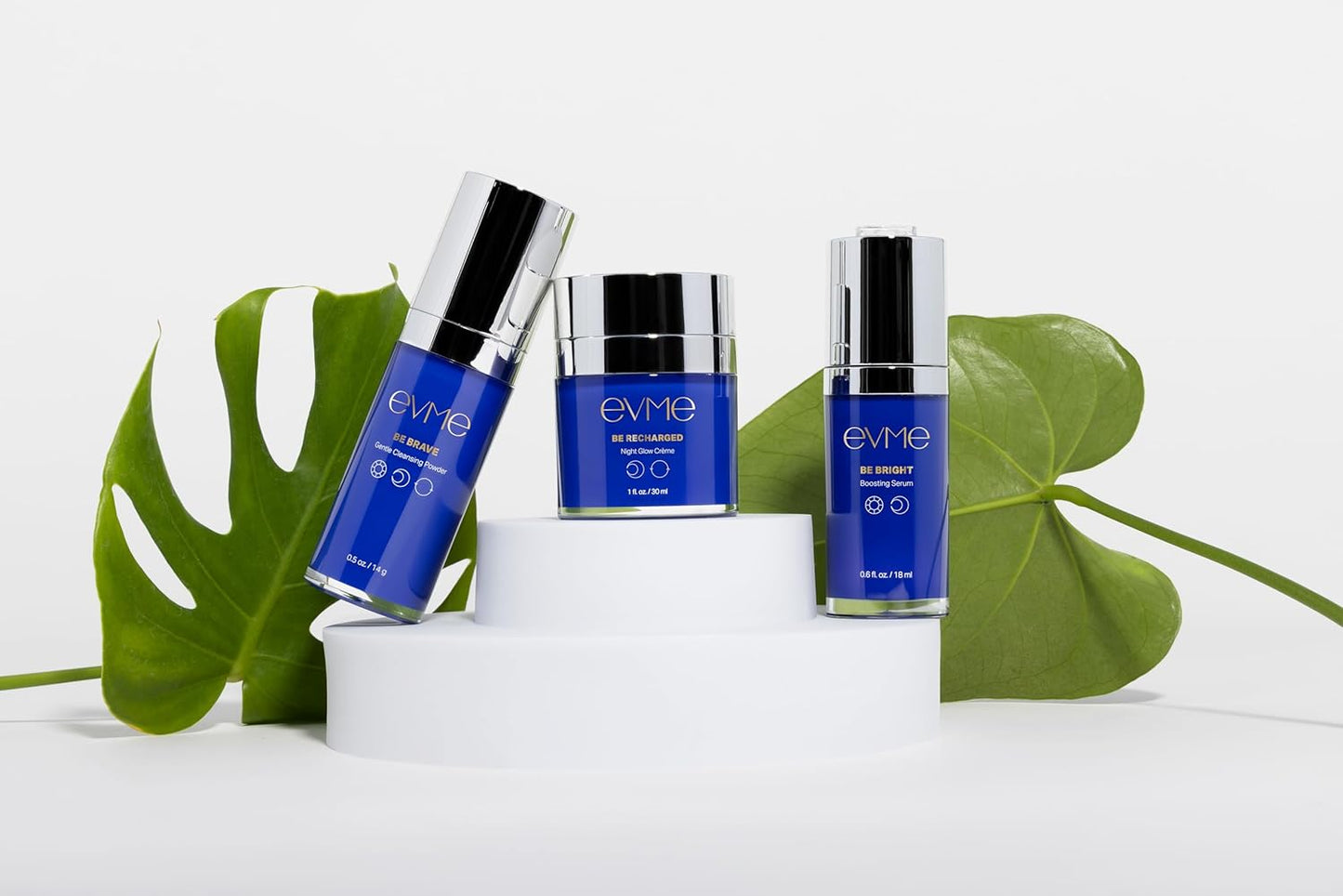 Evme Skincare Kit – Gentle Cleanser, Hydrating Serum & Night Cream – Nourishing for Sensitive Skin, Aiming for Sans-allergenic, Dermatologist-Tested, Fragrance-Free, Made in USA