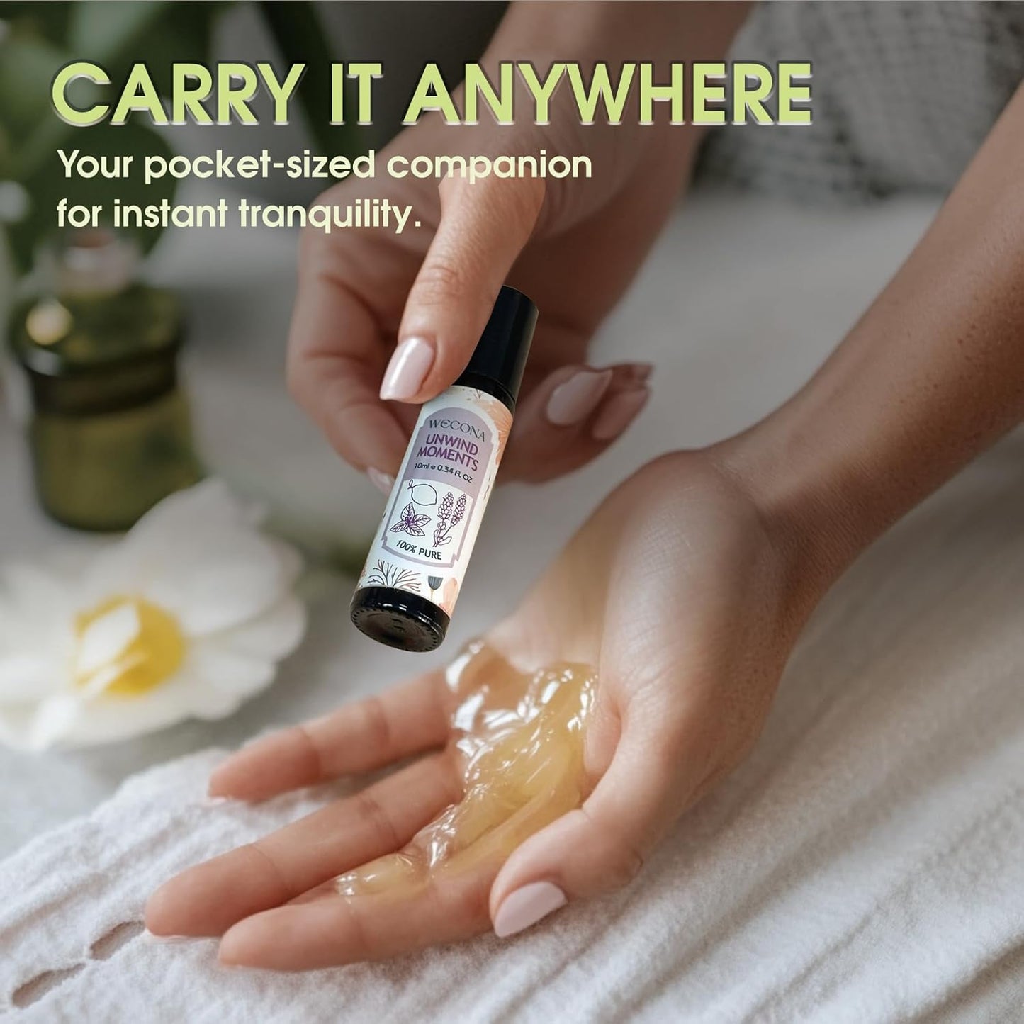 Aromatherapy Essential Oil Roll-On Set – 6x10ml Essential Oil Blends with Roller Bottles, Portable Essential Oils for Diffusers for Home,Relaxing Gift for Women & Men