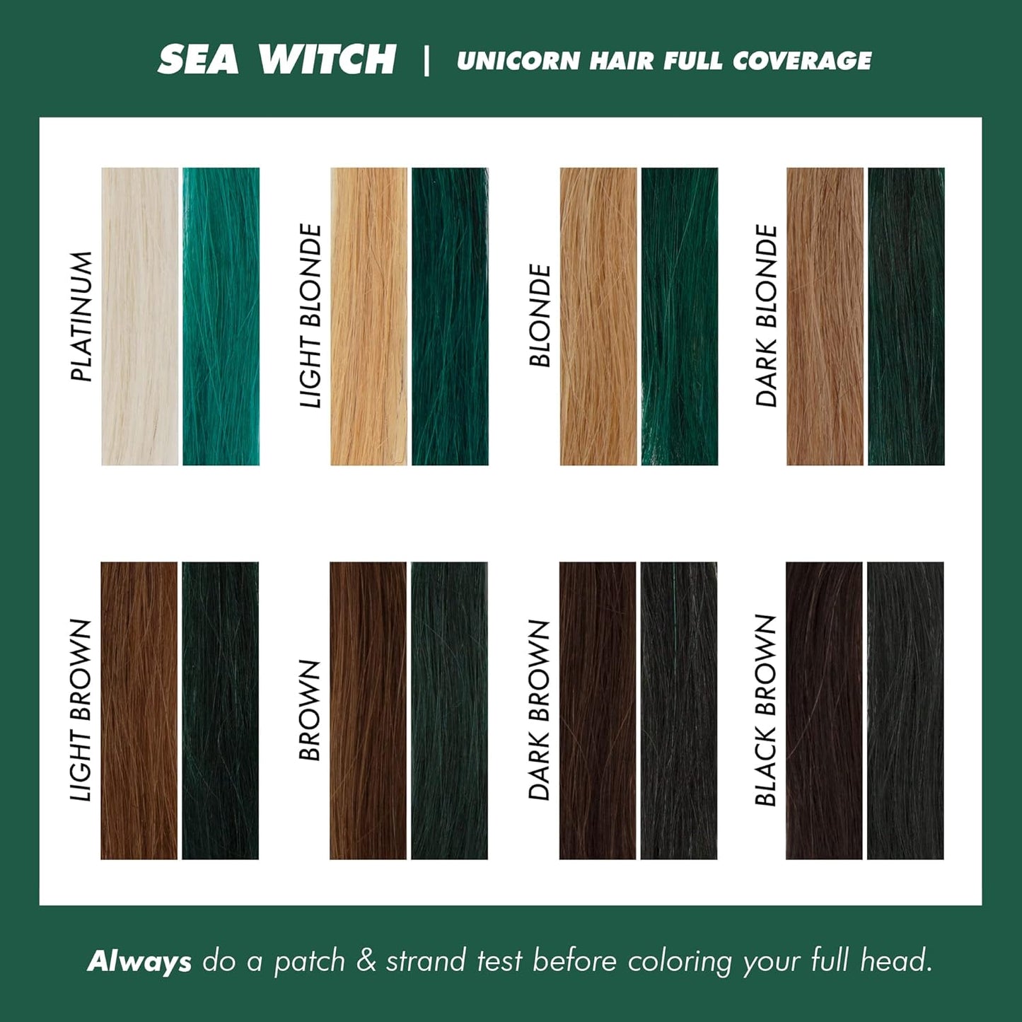 Lime Crime Unicorn Hair Dye Full Coverage, Sea Witch (Rich Teal) - Vegan and Cruelty Free Semi-Permanent Hair Color Conditions & Moisturizes - Temporary Green Hair Dye With Sugary Citrus Vanilla Scent