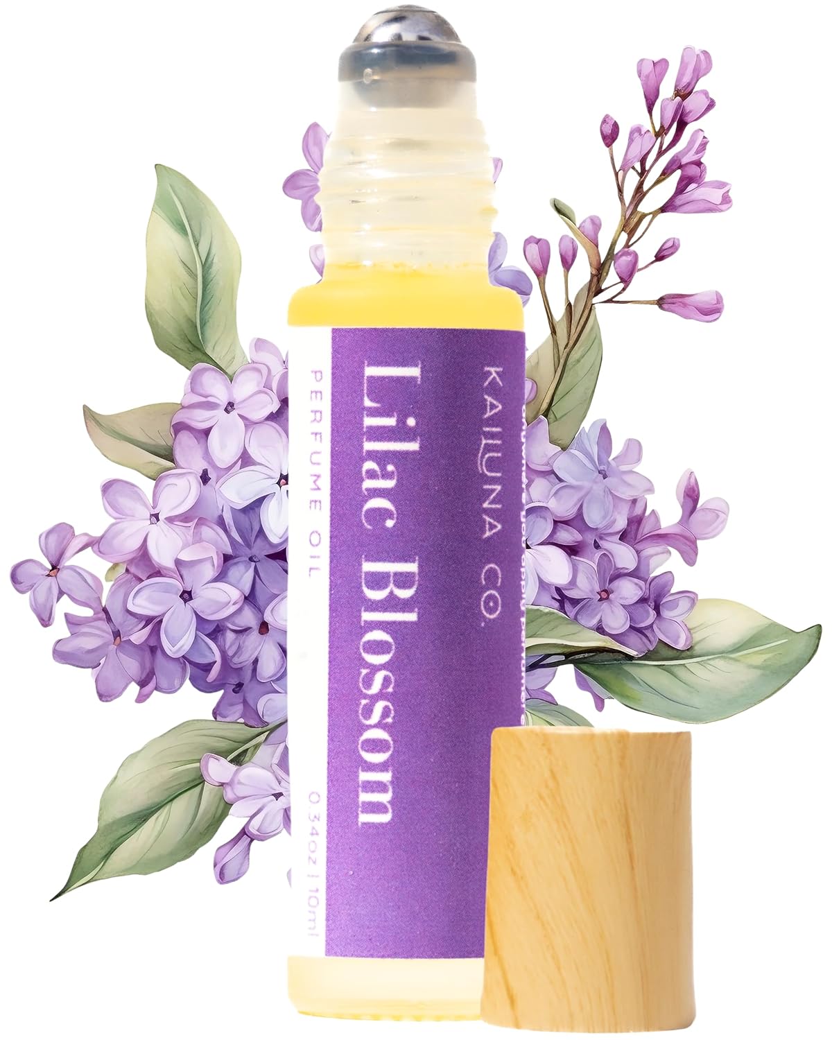 Lilac Blossom Delicious Pure Essential and Fragrance Oil Perfume Roll On with Organic Jojoba Oil, Alcohol Free, Small-Batch, Made in California, 0.34 Fl Oz