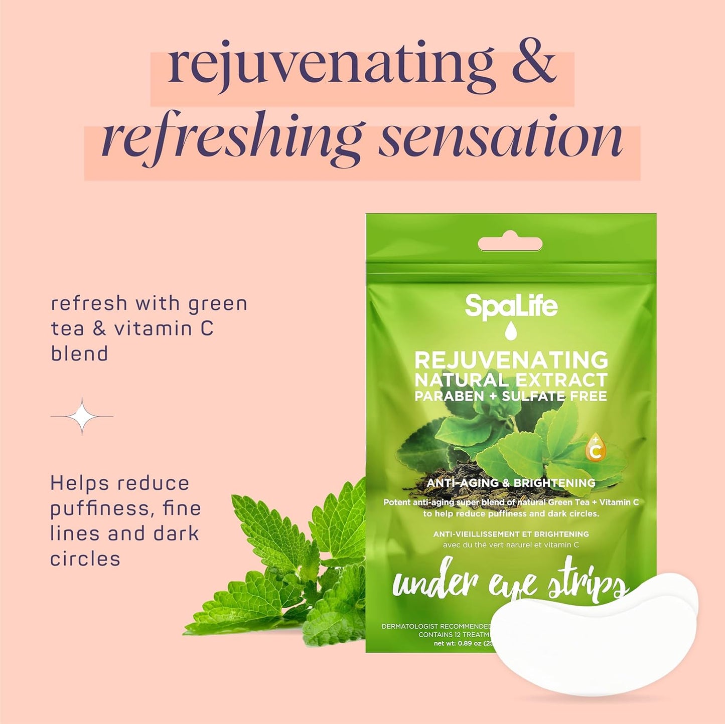 SpaLife Anti-Aging Under Eye Strips Reduce Dark Circles, Wrinkles and Fine Lines (48 Treatment Combo)