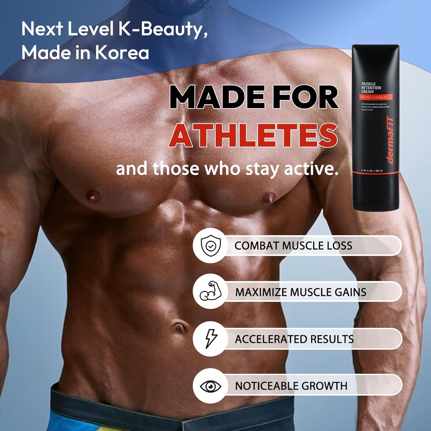 Extra Strength Muscle Maintenance Cream, Post Workout Recovery & Strength, Double-Enhanced Effect of Muscle Loss Prevention, 200ml, No Artificial Fragrance Topical Analgesic for Muscle