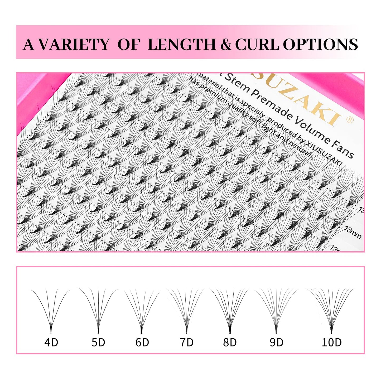 Premade Fans Eyelash Extensions 8D Volume Lash Extensions 0.07 Thickness Eyelash Extension C Curl Premade Lash Fans Mix 9-16mm Fluffy Soft Handmade Lash Fan Eyelashes(8D-0.07-C,9-16mm)