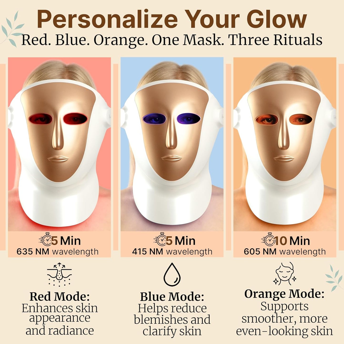 Red Light Mask for Face & Neck – Lightweight LED Face Mask 1.2 lbs with Eye Holes, Adjustable Straps, and Advanced LED Technology Red Light Face Mask