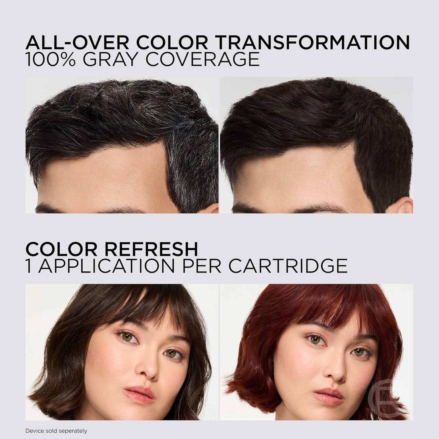 L'Oreal Paris Colorsonic Permanent Hair Dye Coloring Device for Root Touch Up, All Over Color, and Gray Coverage, Mistake-Free Application (Hair Color Cartridge Sold Separately)
