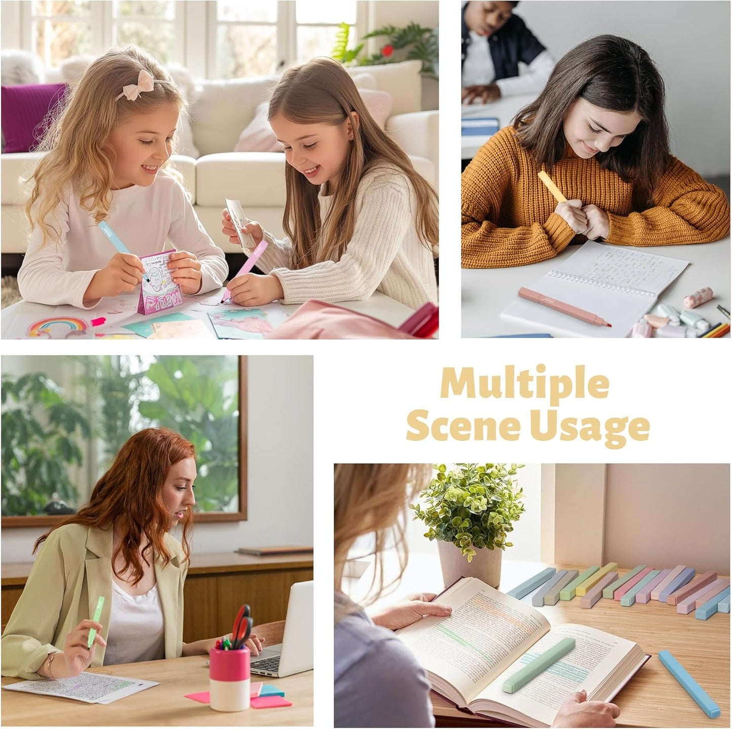 Highlighters,20Pcs Highlighters Assorted Colors,Chisel Tip Bible Pens,Pastel Markers for Journaling Planner Notes Graduation Gifts