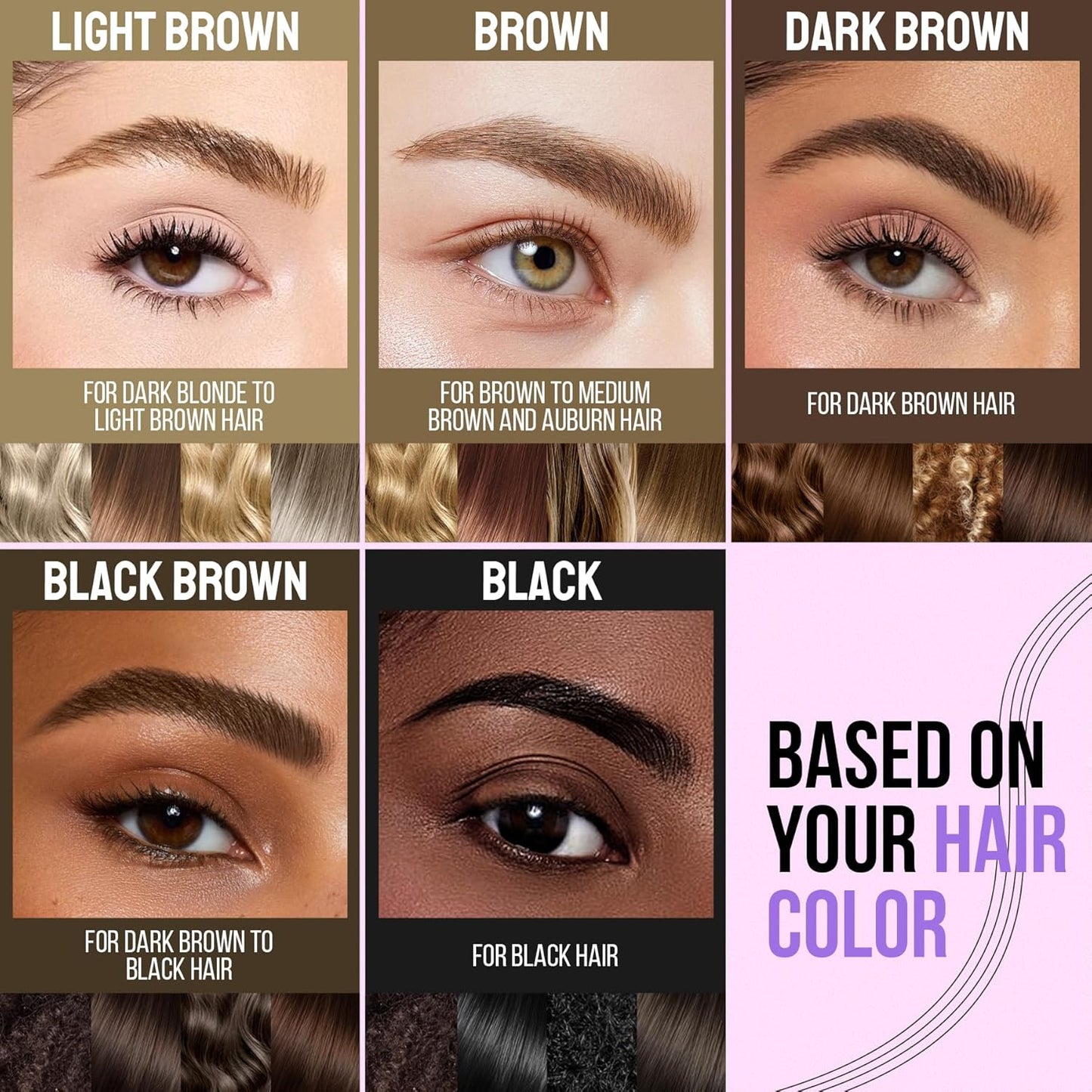 iMethod Eyebrow Pen and Eyebrow Gel - Eyebrow Pencils for Women with 4-Fork-Tip & Brow Gel Clear, Magical 2-in-1 Dual-Ended Brow Pen for Fuller-Looking Defined Brows, Stay All Day, Brown