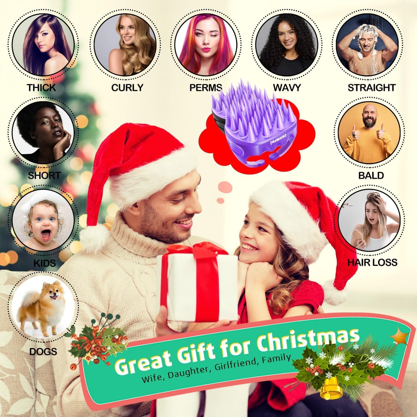 Cbiumpro 2-Pack Scalp Massager Shampoo Brush, Ultra Soft Silicone Scalp Scrubber Exfoliator Brush for Hair Growth & Dandruff Removal - 100% Fit All Hair Types