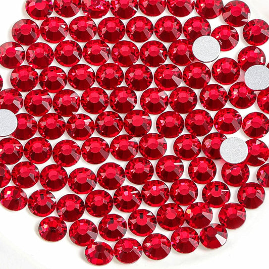 Beadsland 1440 Pieces Flat Back Crystal Rhinestones Round Gems,Siam,SS10,2.7-2.9mm