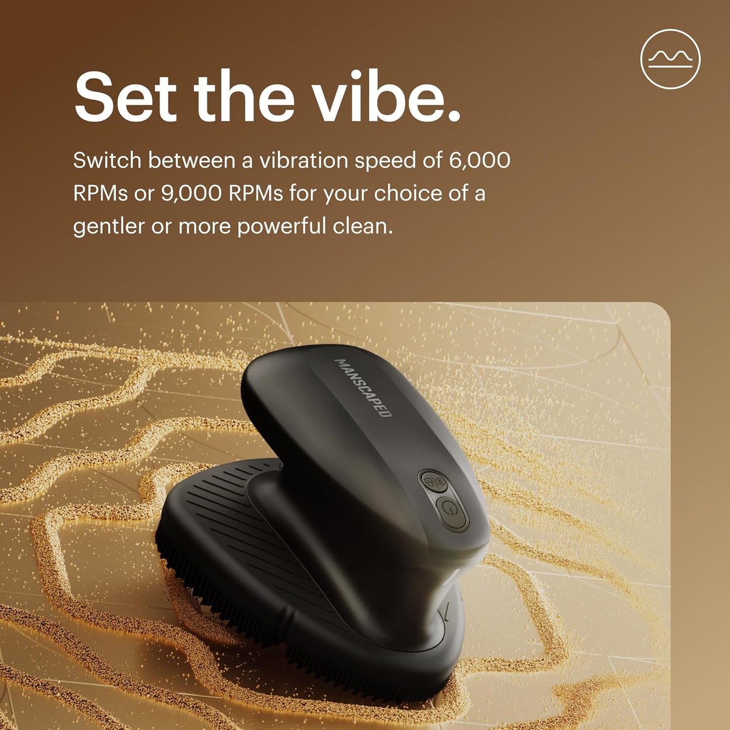 MANSCAPED® The Face Buffer PRO - Men's Electric Silicone Face Scrubber for Nourishing, Deep Cleaning & Exfoliating Your Skin, 3 Facial Cleansing Modes & 2 Sonic Vibration Speeds, Travel Lock