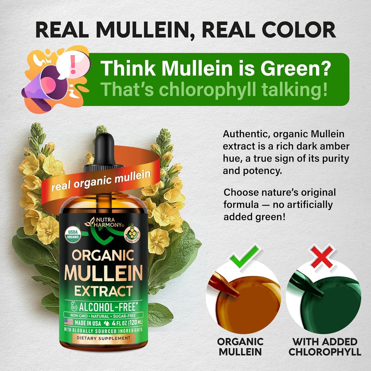 Mullein Drops for Lungs - USDA Organic Liquid - Mullein Leaf Extract Supplement - Made in USA - Lung & Bronchial Cleanse for Smokers - Respiratory Health Support - As Tincture, Tea, Pills - Pack of 2