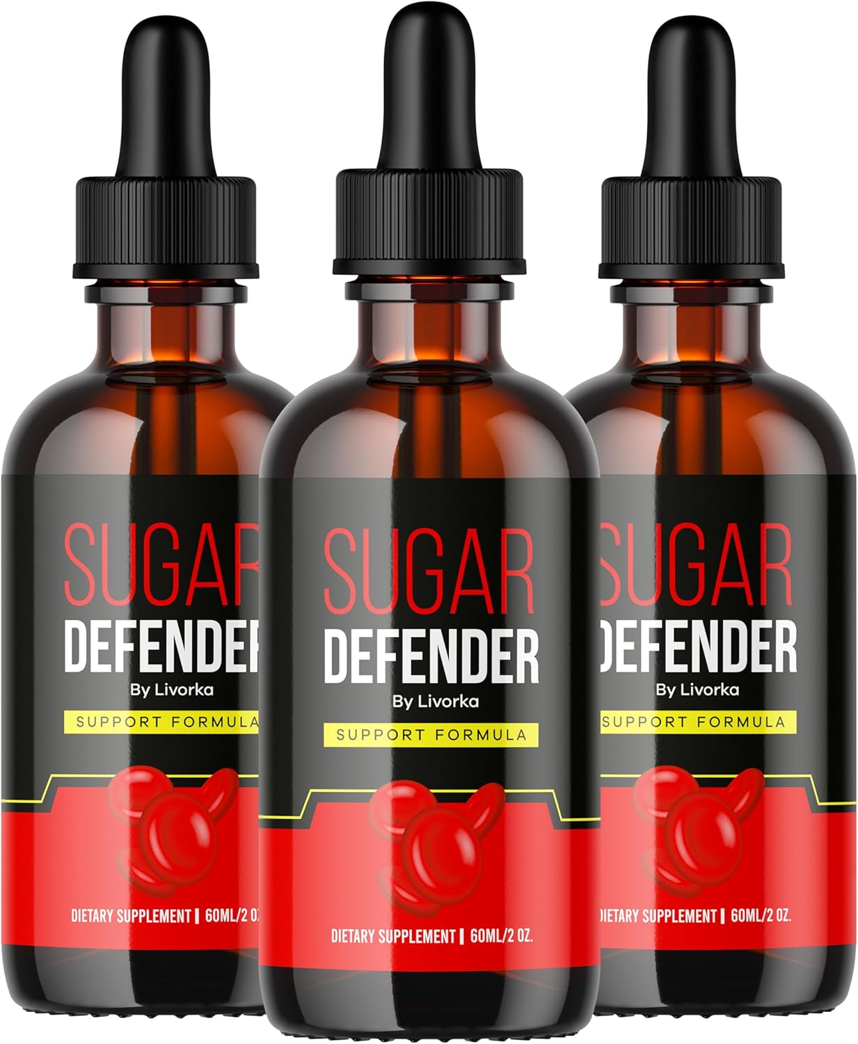 Sugar Defender - Sugar Defender Drops, Sugar Defense Super Formula, Sugar Defender 24, Sugar Defender Supplement, Sugar Defender Liquid, Defender Drop, Sugar Metabolism (60 Capsules) -5Pack