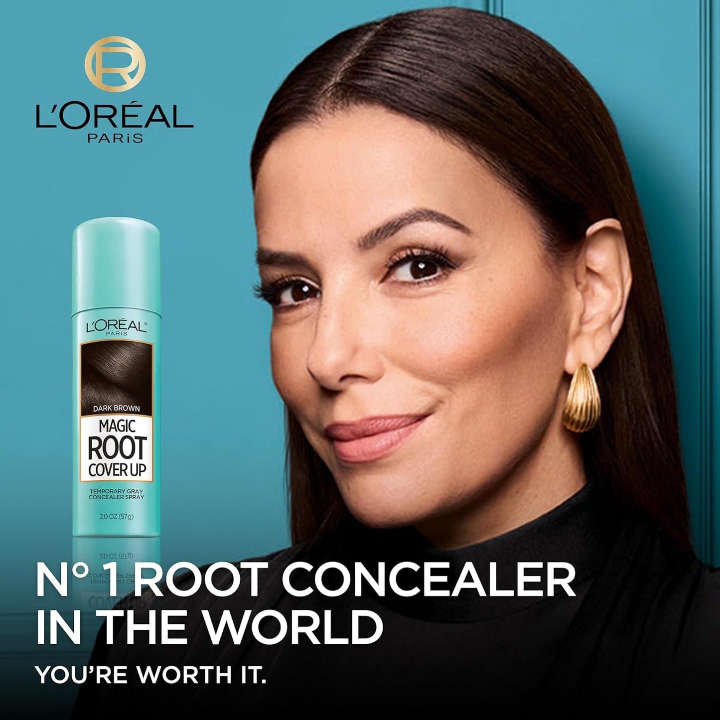 L'Oreal Paris Magic Root Cover Up Gray Concealer Spray Medium Brown 4 oz (2 pack)