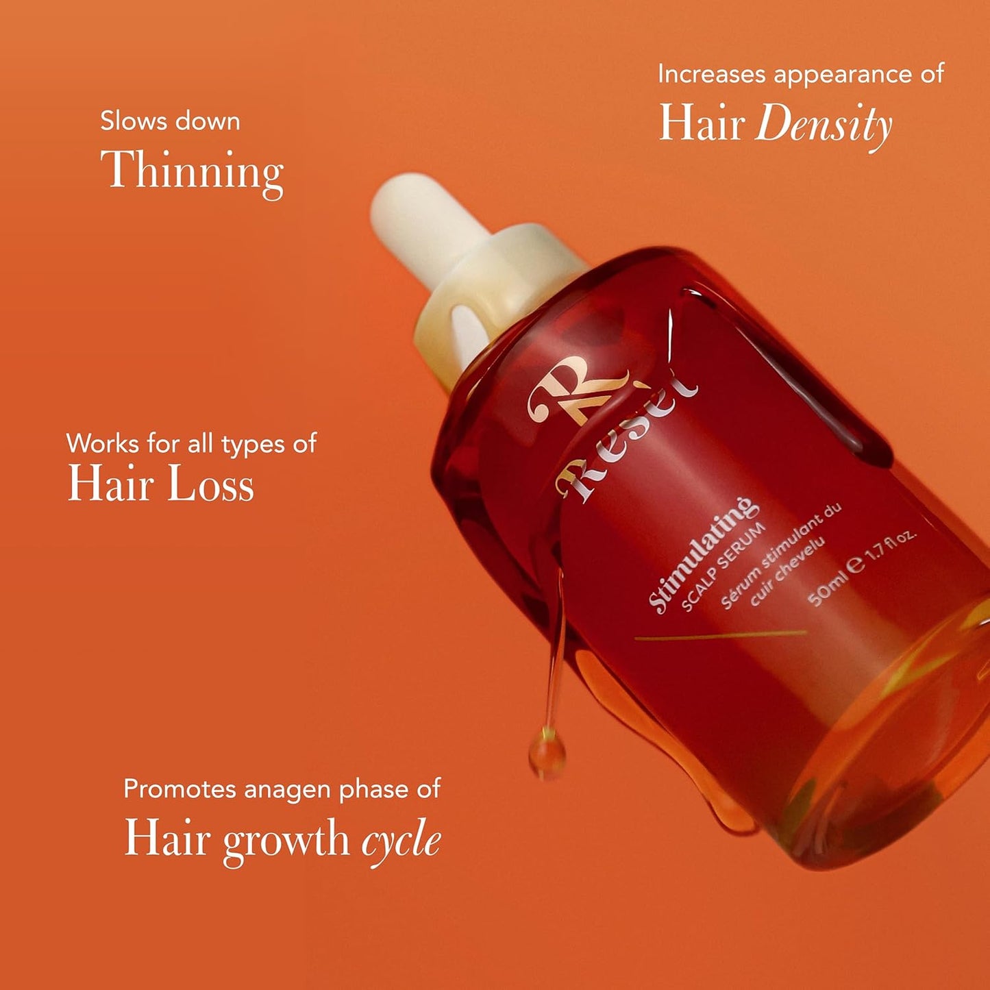 Hair Growth Serum with Caffeine, Probiotics, Aloe Vera | Promotes Hair Growth, Scalp Care, Thickness | Hair Loss Treatment for Women & Men, 50ml