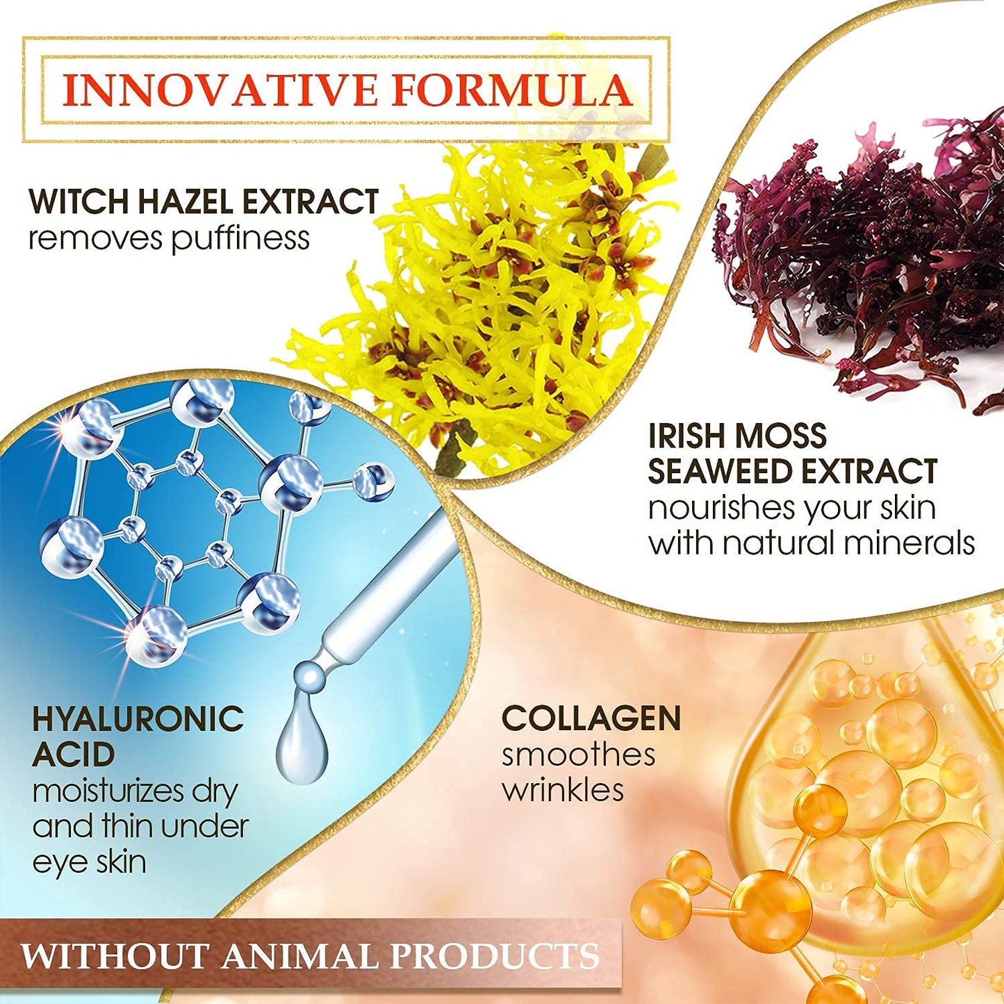 Under Eye Patches for Puffy Eyes Collagen Eye Mask for Dark Circles Gel Under Eye Pads for Wrinkles with Hyaluronic Acid Clear Eye Masks Under Eye Bags Treatment Men and Woman (15 pairs)