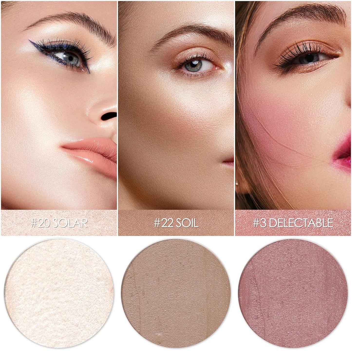 3 Pcs Contour Stick Set,Cream Blush & Highlighter Bronzer Pen,Long Lasting & Smooth Natural Face Contouring.LIGHT-WARM