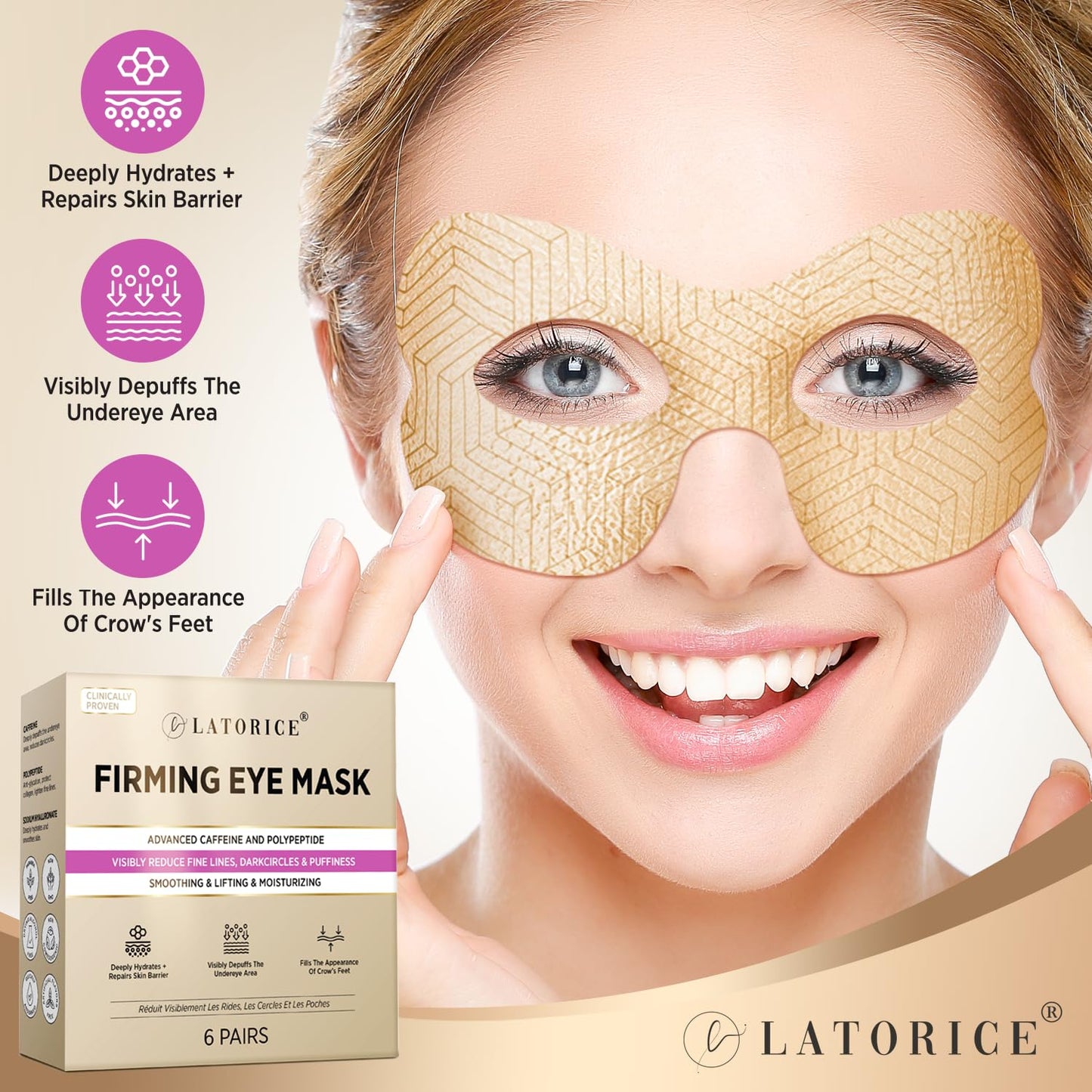Under Eye Patches for Dark Circles: Anti-Wrinkle Eye Cream with Hyaluronic Acid - Reduce Under Eye Bags