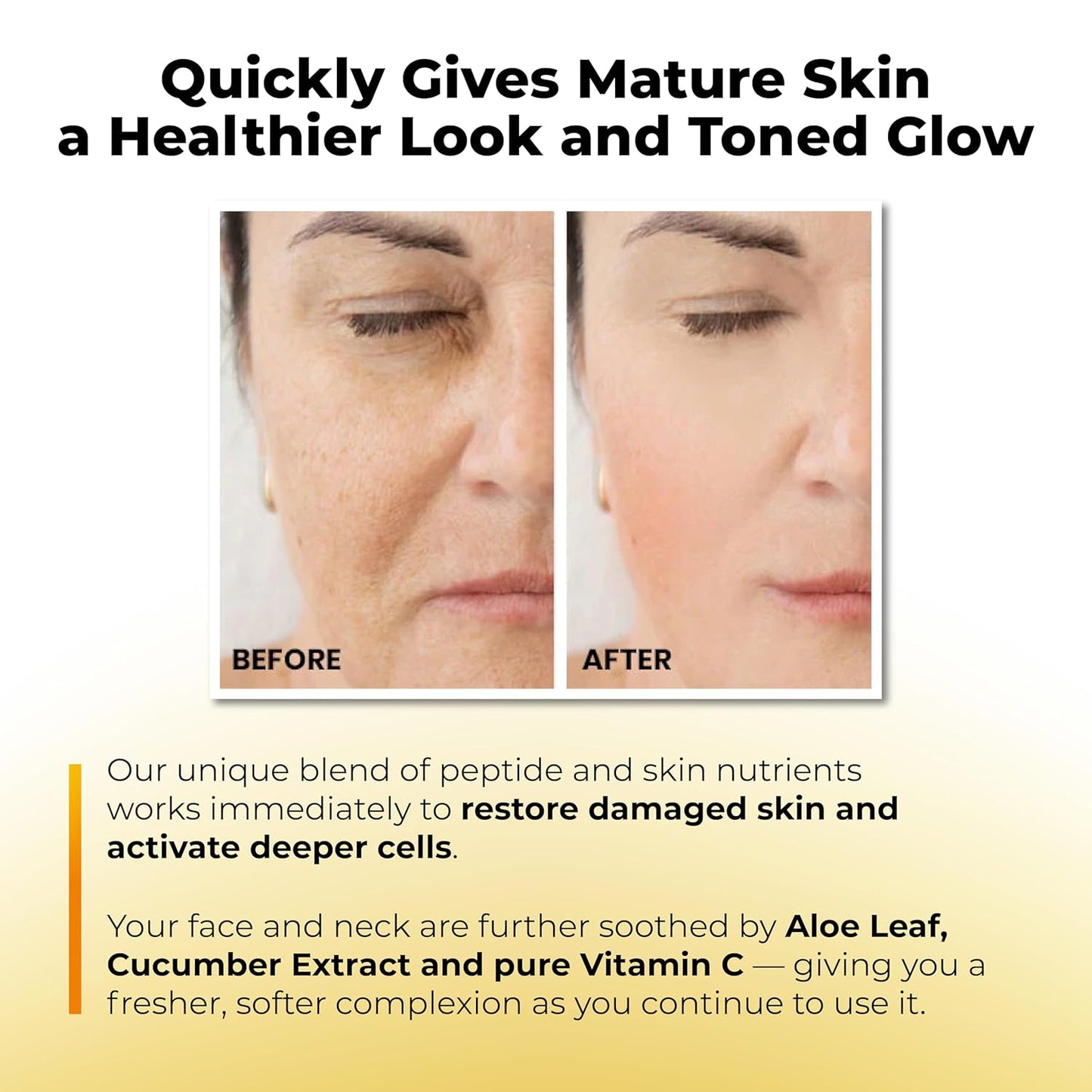 Peptide-C Radiance Serum - Anti-Aging Face Serum with Peptides, Vitamin C, Hyaluronic Acid - Hydrates, Firms, Smooths Wrinkles, 1 oz