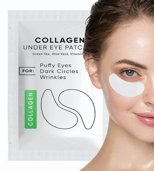 Under Eye Patches for Dark Circles, Puffiness 15 PAIRS - Dark Circles Under Eye Treatment - Under Eye Mask Gel - Under Eye Gel Patches for Puffy Eyes - Green Tea, Collagen Eye Patches - Under Eye Pads