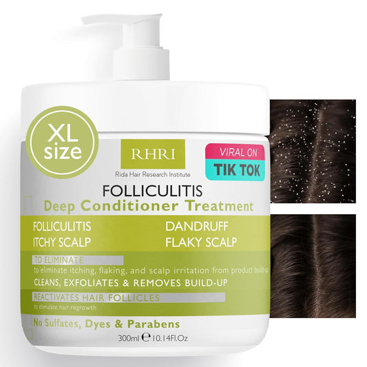 Folliculitis Deep Conditioner | Effective Scalp Treatment for Seborrheic Dermatitis, Psoriasis, Dry Itchy Scalp, Dandruff Treatment | Nourishes Oily Hair and Promotes Healthy, Hydrated Hair Treatment
