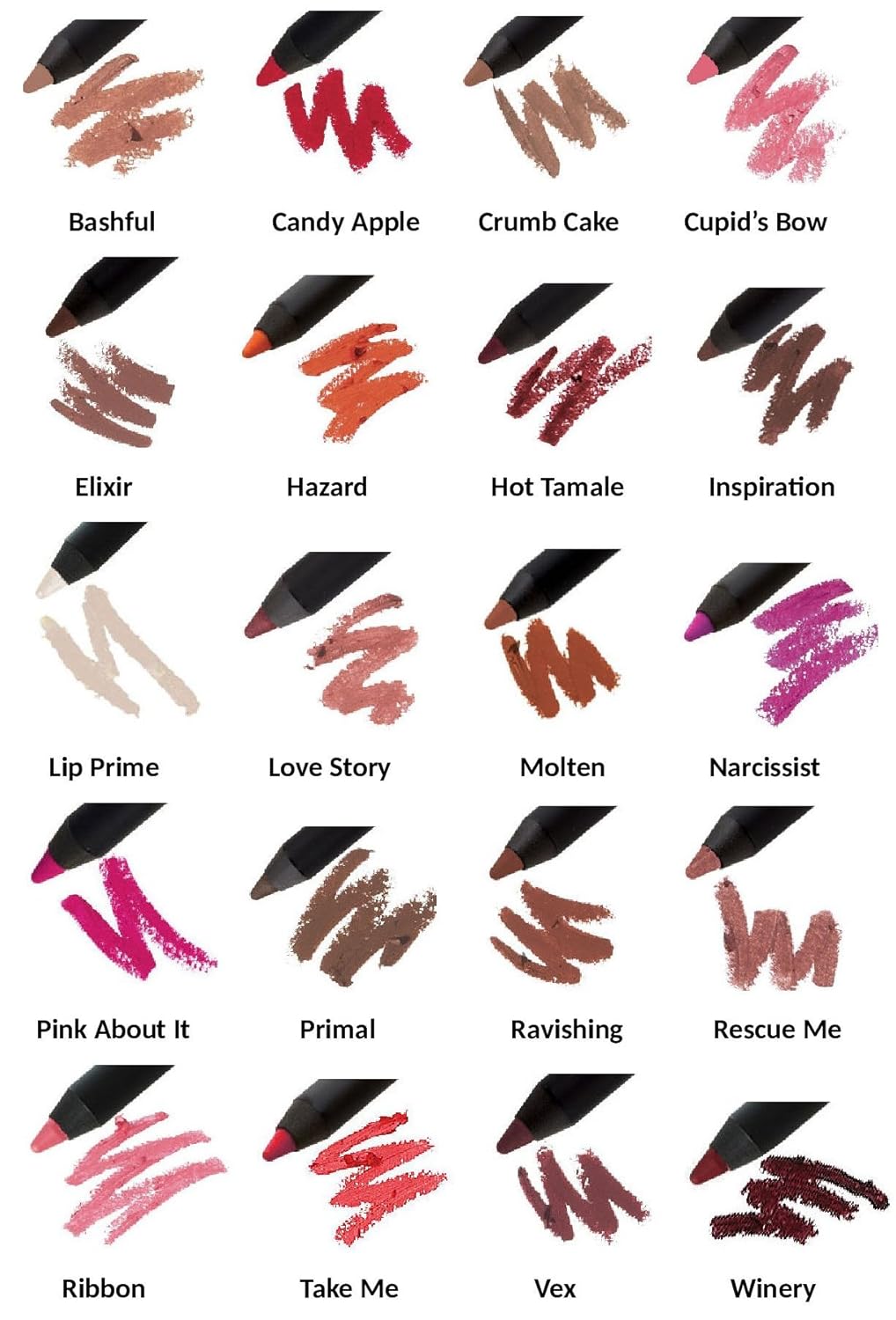 Jolie Waterproof Ultimate Lip Liner Pencil - INSPIRATION (deep brown w/red undertone)