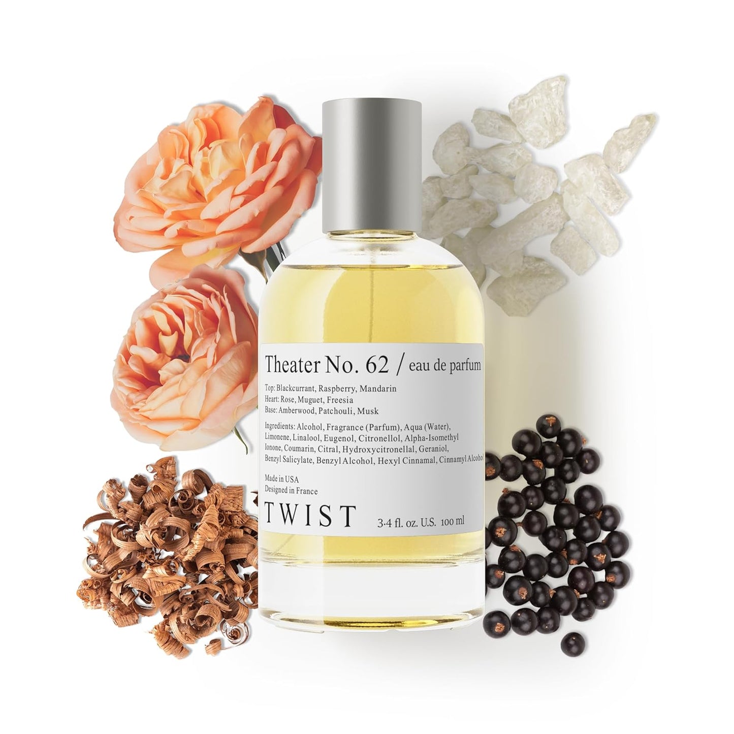 Twist - Theater No. 62 - Eau De Parfum Inspired by A. Si Long-Lasting Perfume For Women, Paraben Free, Vegan, Clean Ingredients, Fragrance - Spray 100 ml | 3.4 fl. oz.