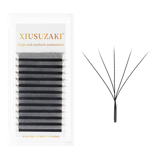 W Eyelash Extension 5D Volume Premade Fans 0.07 D Curl 8-15mm mix W Lashes Matte Black Lash Extensions Easy Fans W Shape Eyelash yy Eye Lashes(5D-0.07D-8-15mm Mix)