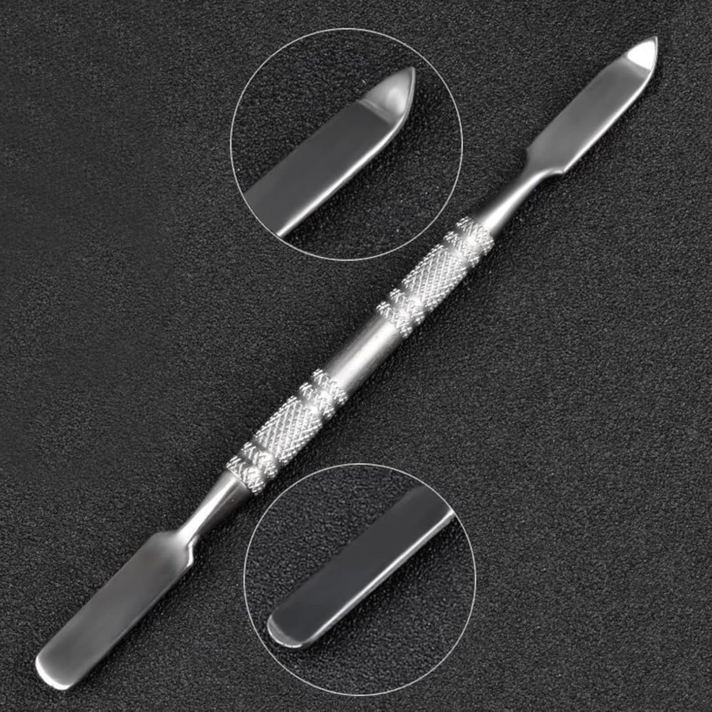 2 Pcs Resin Nail Palette Nail Polish Palette Nail Art Palette with Stainless Stirring Rod (Gray and Green)