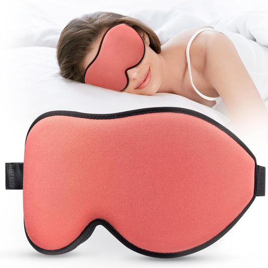 LitBear Sleep Masks for Women, Sleep Eye Mask for Sleeping, Comfortable Night Sleeping Mask, Soft Contoured Eye Cover for Sleeping with Elastic Strap for Side Sleeper Flying Shift Worker Light Sleeper