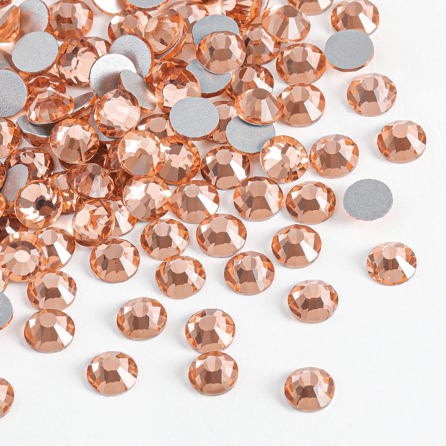 beadsland Flat Back Crystal Rhinestones Round Gems for Nail Art and Craft Glue Fix,Champagne (4.6-4.8mm) SS20/1440pcs