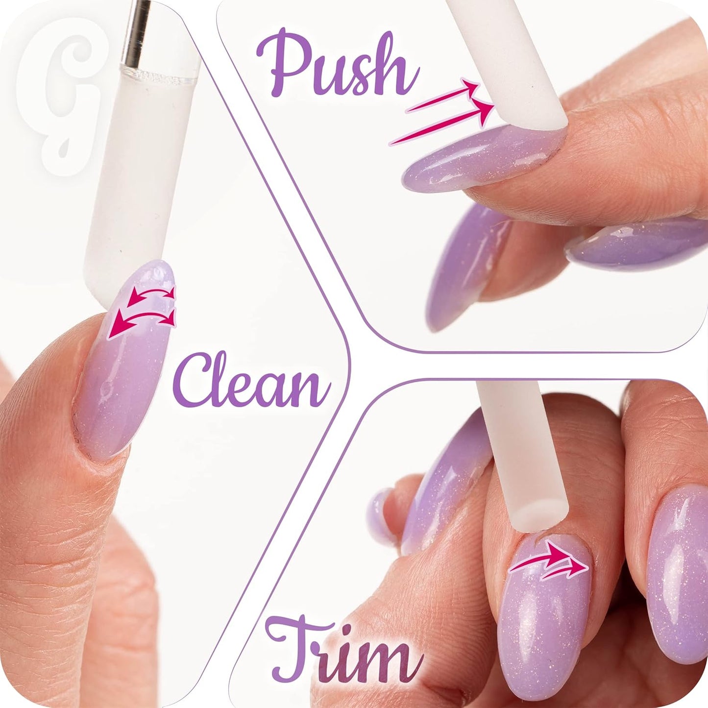 GLADZY Czech Glass Nail File Set with Glass Nail Shiner & Cuticle Pusher– 3 pcs Manicure Kit with Case, Multi-Functional Nano Buffer, Manicure Stick, Etched Crystal File for Natural Nails, Made in EU