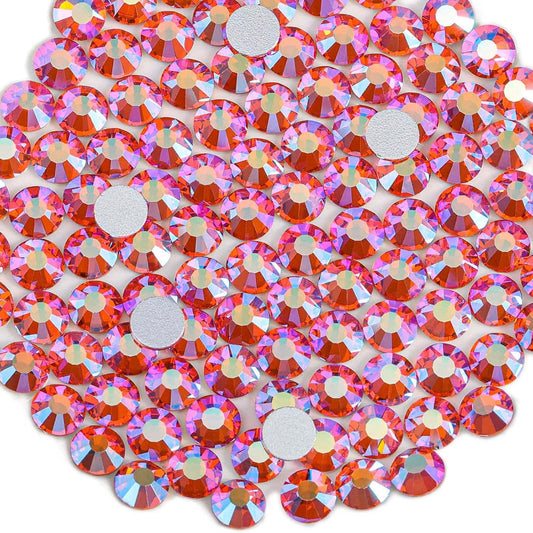 Beadsland 1440 Pieces Flat Back Crystal Rhinestones Round Gems,Hyacinth AB,SS20,4.6-4.8mm