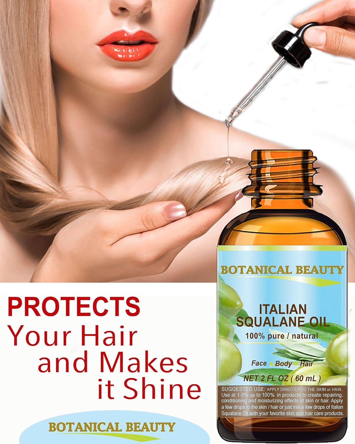SQUALANE Italian Olive. 100% Pure Natural Undiluted Oil. 4 fl.oz- 120ml. 100% Ultra-Pure Moisturizer for Face, Skin, Body, Hair. Reliable 24/7 Skincare Protection