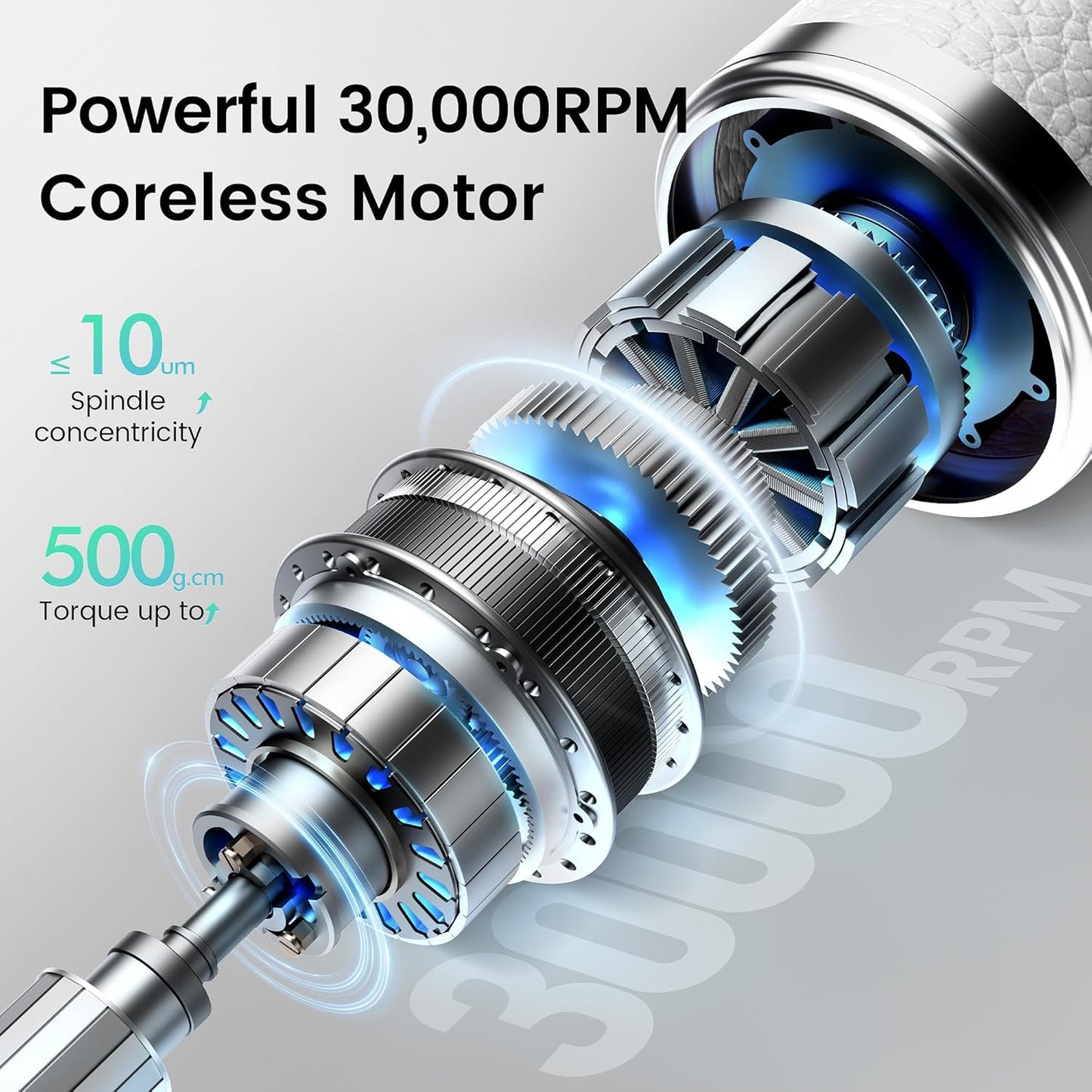 L'UGX Professional Nail Drill 30000RPM, Cordless Rechargeable Electric Nail File for Acrylic Nails Gel Polishing, Efile Nail Kit for Manicure Pedicure, Low Noise Low Vibration, 7Pcs Drill Bits, Purple