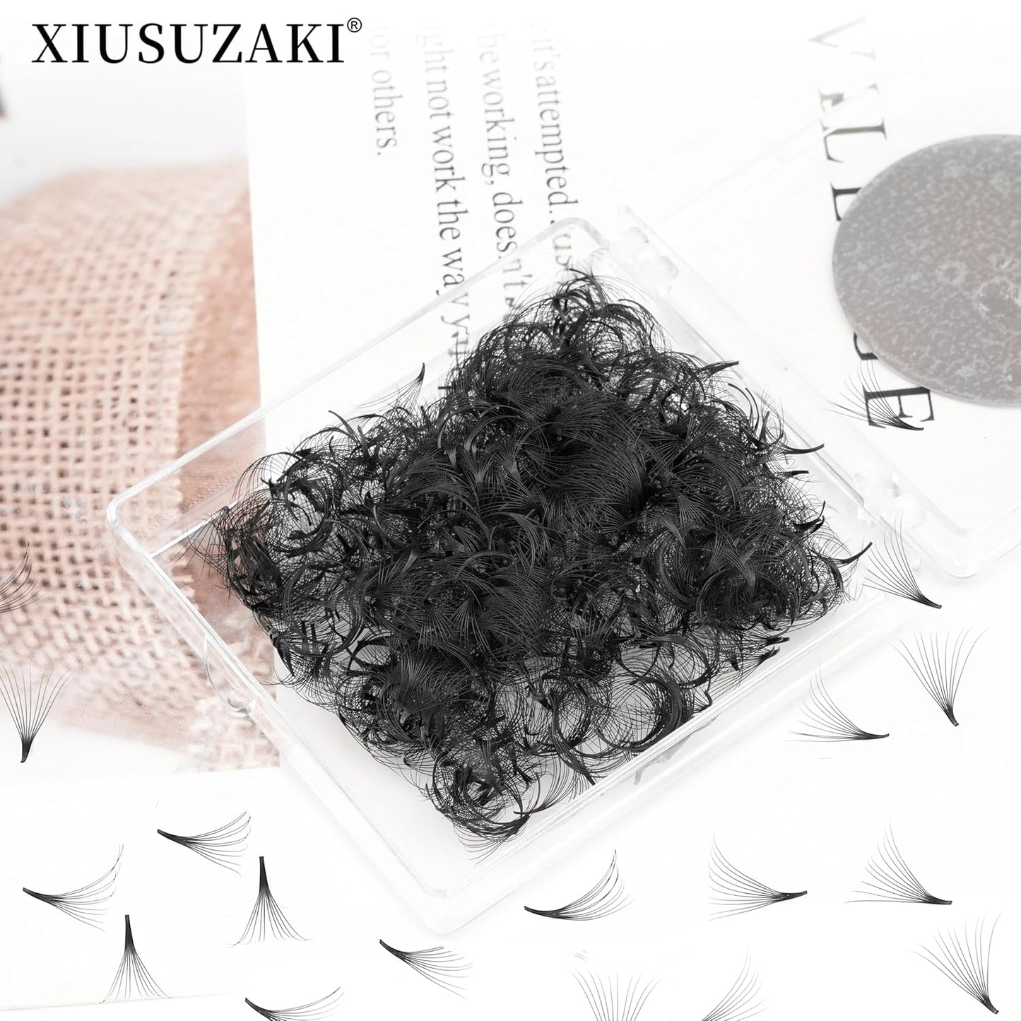 Premade Fans Eyelash Extensions 600 Fans 10D Volume Lash Extensions 0.03 Thickness Eyelash Extension D Curl Premade Lash Fans Mix 8-15mm Fluffy Soft Handmade Loose Fan(600Fans-10D-0.03-D,8-15mm)