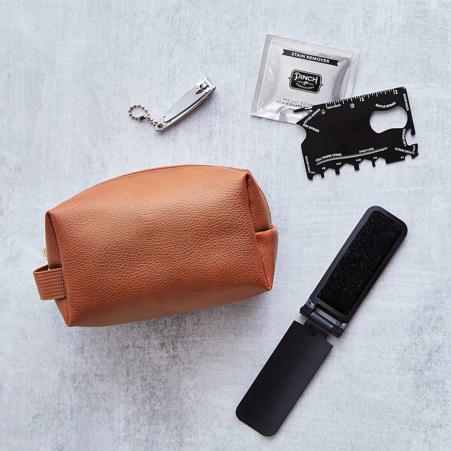 Pinch Provisions Hemergency Kit for Men, includes 30 Style & Grooming Essentials, Gift & Accessory for Grooms, Best Man, Personal Care, Travel or Cars