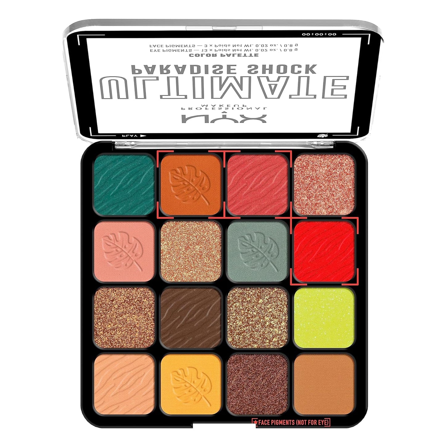 NYX PROFESSIONAL MAKEUP, Ultimate Shadow Palette, Eyeshadow Palette - Paradise Shock